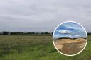 The Rainham Lodge Farm site and the existing Rainham Quarry along Launders Lane (inset)