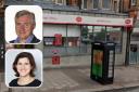 Cllr Nigel Young and MP Sarah Sackman are campaigning to save Golders Green post office from closure