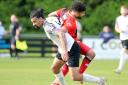 Adam Murray scored on his 300th appearance for Royston Town. Picture: PETER SHORT