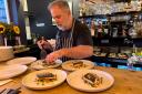 Chef Elliot Ketley at one of his fish supper clubs