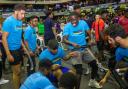 Action from the National Junior Indoor Rowing Championships