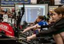 Action from the National Junior Indoor Rowing Championships