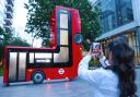 London commuters have spotted a London bus that's been folded in half in Shoreditch.