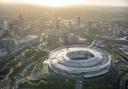 A CGI concept image of the London Stadium once the solar membrane is complete