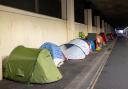 Some homeless people have been using a tunnel near St Paul's Cathedral for shelter.