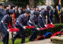 Wreaths were laid at the Central Park service