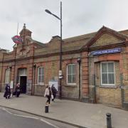 The fight took place outside Upton Park station on Friday evening (October 4)