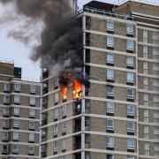 The fire in the block of flats in Plaistow