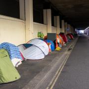 Some homeless people have been using a tunnel near St Paul's Cathedral for shelter.