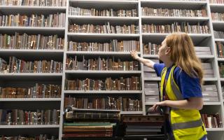 350,000 books have been moved to the V&A East Storehouse in the Queen Elizabeth Olympic Park