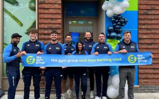 Staff members outside the Barking Road gym