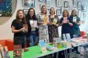 Lizzie Page, Lorna Cook, Lizzie Chantree, Julie Haworth, Carrie Elks and Emma Robinson, together at the Women's Fiction: History and Love Writing Panel for Southend Libraries Presents.