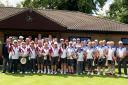 Harpenden Bowling Club with their guests from West Mersea. Picture: HARPENDEN BC