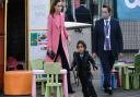 The Duchess of Cambridge with co-headteacher Edmund Coogan.