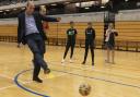 The Prince of Wales during a visit the Copper Box Arena in the Queen Elizabeth Olympic Park