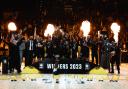 London Lions celebrate winning the BBL Cup in Birmingham