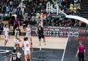 London Lions score against the Leicester Riders  Picture: British Basketball League