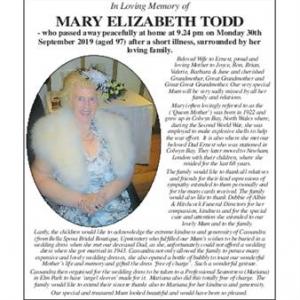 Mary Elizabeth Todd