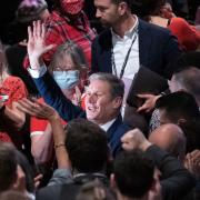 Sir Keir Starmer after delivering his keynote speech to the Labour Party Conference in Brighton