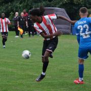 Noah Adejokun scored early on Saturday with his fourth of the season for Clapton CFC