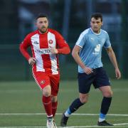 Petrit Elbi of Clapton during Clapton vs Barkingside, Len Cordell Memorial Cup Football at the Jack Carter Centre on 23rd April 2021