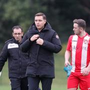 New boss Micky Wetherall in charge of his first match for Clapton (Pic: AZ Images)