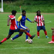 Athletic Newham and Clapton in action at the Newham Leisure Centre