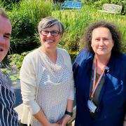 Kaizen Primary School senior pastoral lead Jason Summers, headteacher Barbara Sims and learning mentor Alice Bird.