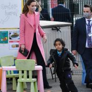 The Duchess of Cambridge with co-headteacher Edmund Coogan.