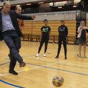 The Prince of Wales during a visit the Copper Box Arena in the Queen Elizabeth Olympic Park