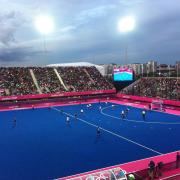 Hockey action from the London 2012 Olympics