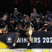 London Lions celebrate winnnig the BBL Cup last season