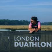 A London Duathlon competitor takes a breather. Image: LimeLight Sport