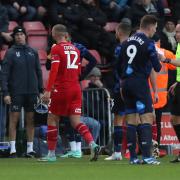 Leyton Orient's Brandon Cooper trudges off