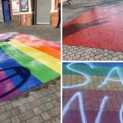 The three flags outside Forest Gate station have been vandalised several times, most recently in the days leading up to London Pride 2024
