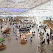 A CGI image of what the expanded Stansted terminal will look like