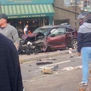 Picture from scene of fatal Newham crash