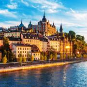 Enjoy views of the Old Town pier architecture in Sodermalm district of Stockholm, Sweden